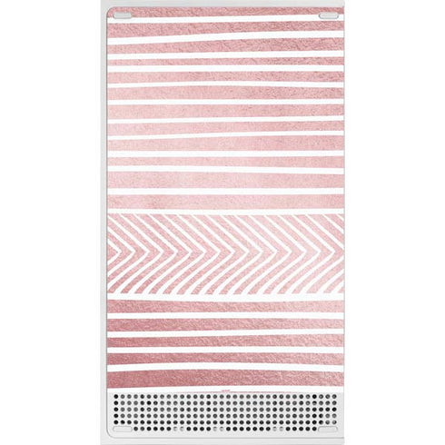 Pink and White Stripes Xbox Series S Console Skin