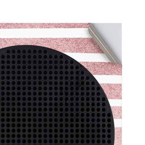 Pink and White Stripes Xbox Series S Console Skin