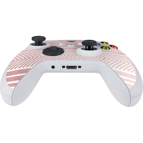 Pink and White Stripes Xbox Series S Controller Skin