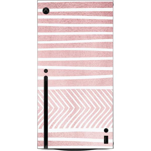 Pink and White Stripes Xbox Series X Console Skin