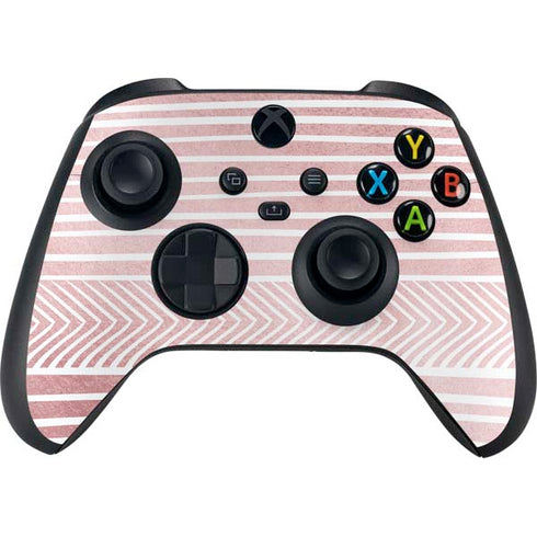 Pink and White Stripes Xbox Series X Controller Skin