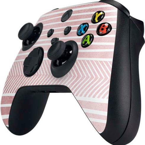 Pink and White Stripes Xbox Series X Controller Skin