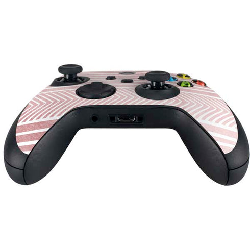 Pink and White Stripes Xbox Series X Controller Skin