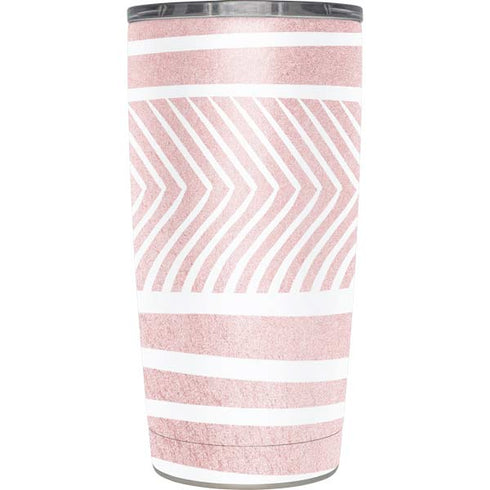 Pink and White Stripes Yeti 20oz Tumbler Skin