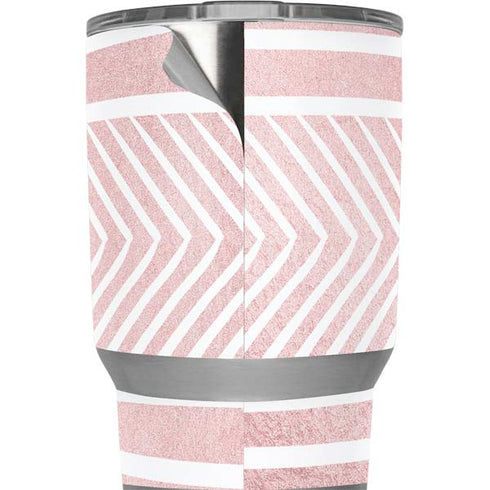 Pink and White Stripes Yeti 20oz Tumbler Skin
