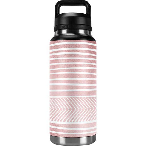 Pink and White Stripes YETI Rambler 36oz Bottle Skin