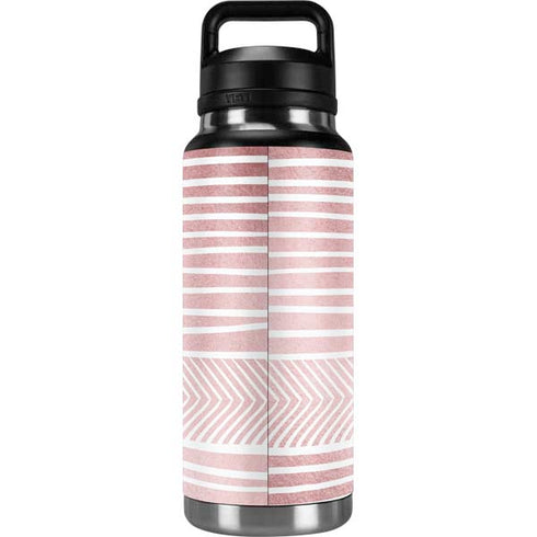 Pink and White Stripes YETI Rambler 36oz Bottle Skin