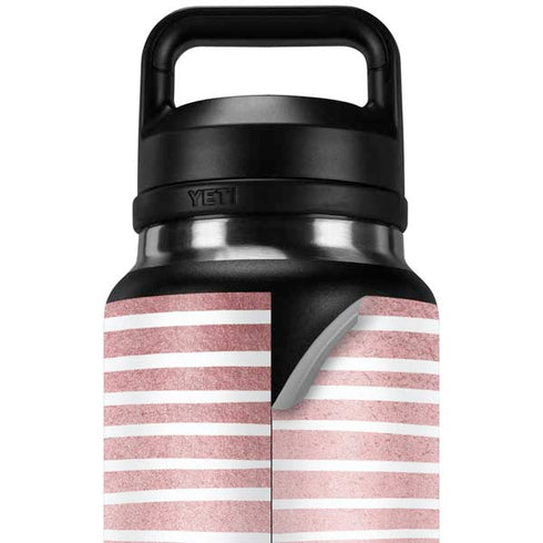 Pink and White Stripes YETI Rambler 36oz Bottle Skin