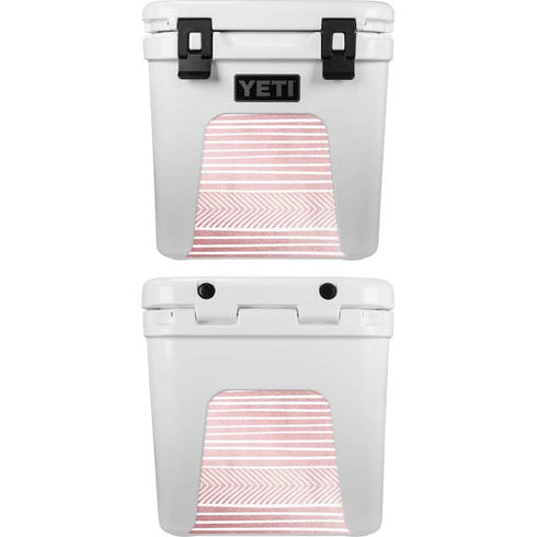 Pink and White Stripes YETI Roadie 24 Hard Cooler Skin
