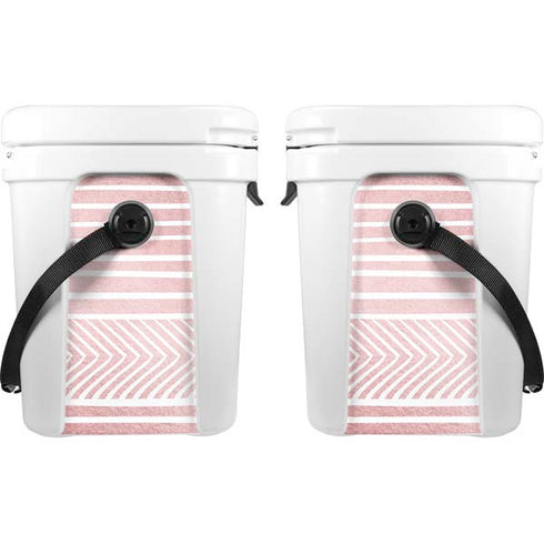 Pink and White Stripes YETI Roadie 24 Hard Cooler Skin