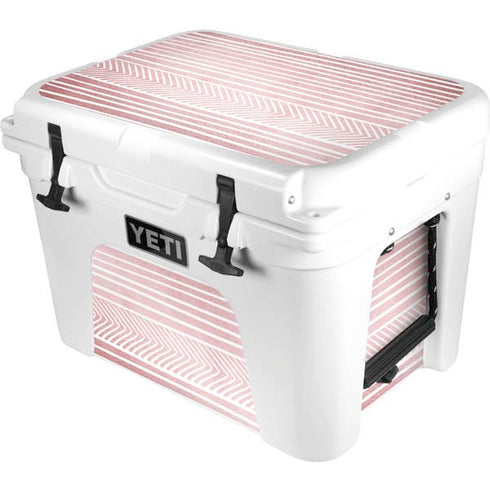 Pink and White Stripes YETI Tundra 35 Hard Cooler Skin