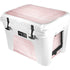Pink and White Stripes YETI Tundra 35 Hard Cooler Skin
