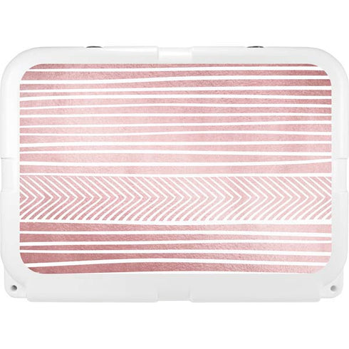 Pink and White Stripes YETI Tundra 35 Hard Cooler Skin