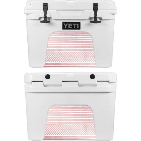 Pink and White Stripes YETI Tundra 35 Hard Cooler Skin