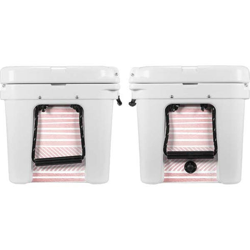 Pink and White Stripes YETI Tundra 35 Hard Cooler Skin