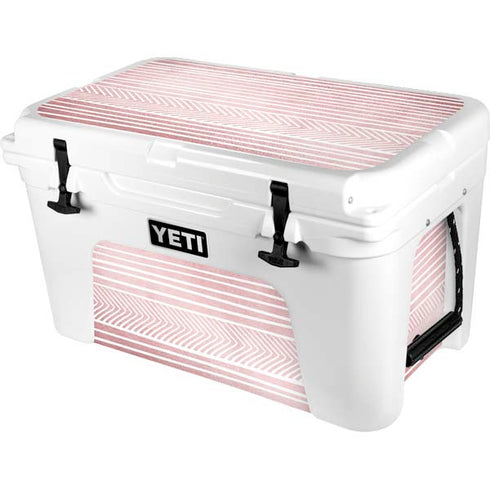 Pink and White Stripes YETI Tundra 45 Hard Cooler Skin