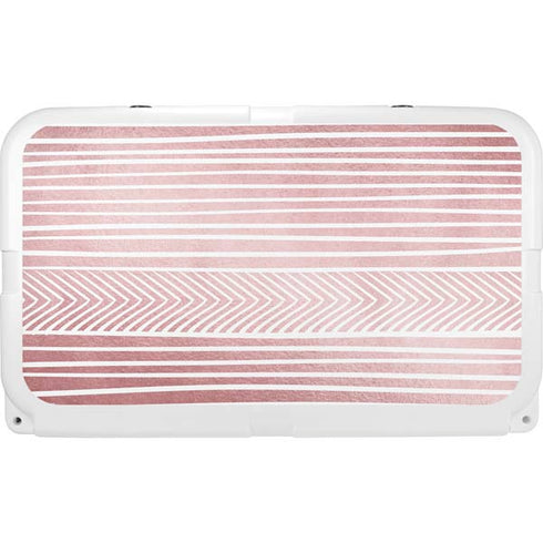 Pink and White Stripes YETI Tundra 45 Hard Cooler Skin