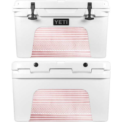 Pink and White Stripes YETI Tundra 45 Hard Cooler Skin