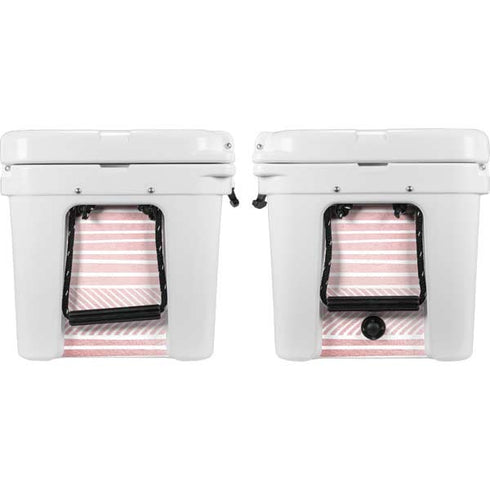 Pink and White Stripes YETI Tundra 45 Hard Cooler Skin