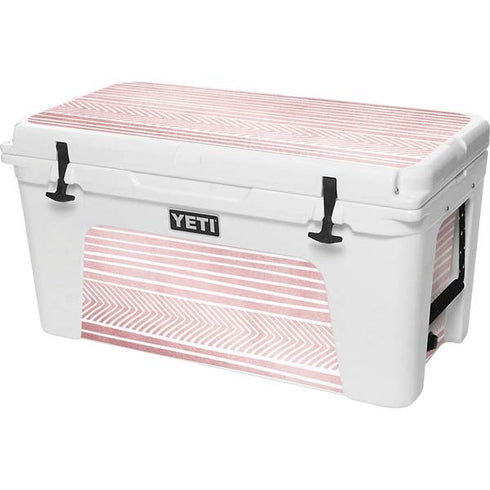 Pink and White Stripes YETI Tundra 75 Hard Cooler Skin