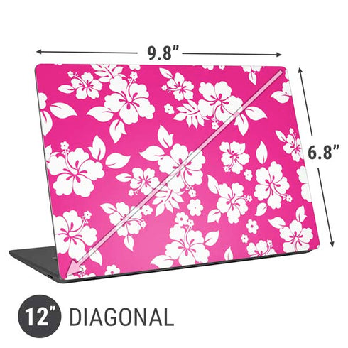 Pink and White Universal Laptop 12in (9.8 x 6.8in) Skin