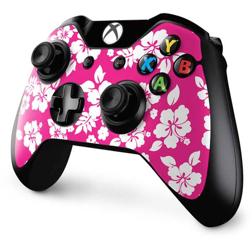 Pink and White Xbox One Controller Skin