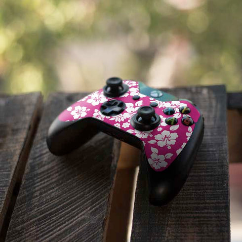 Pink and White Xbox One Controller Skin