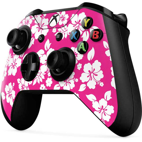 Pink and White Xbox One X Controller Skin