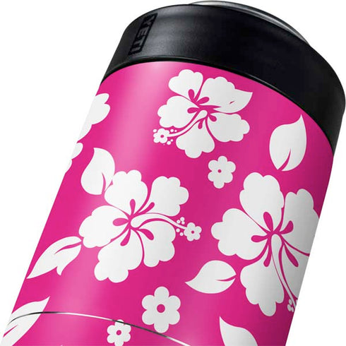 Pink and White Yeti Colster Can Insulator Skin