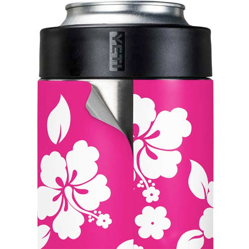 Pink and White Yeti Colster Can Insulator Skin