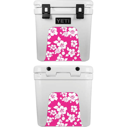 Pink and White YETI Roadie 24 Hard Cooler Skin