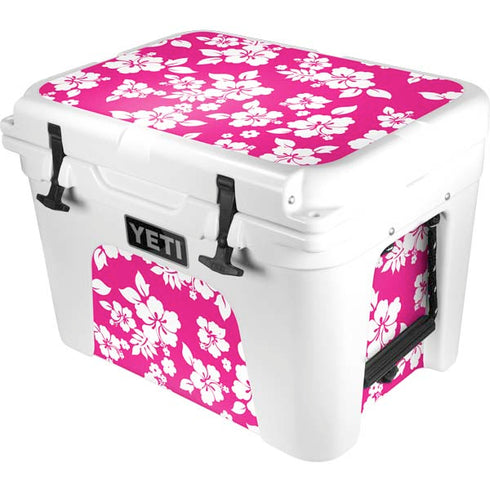 Pink and White YETI Tundra 35 Hard Cooler Skin