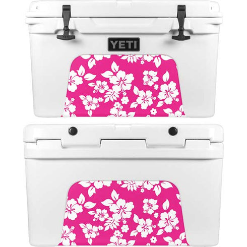 Pink and White YETI Tundra 45 Hard Cooler Skin