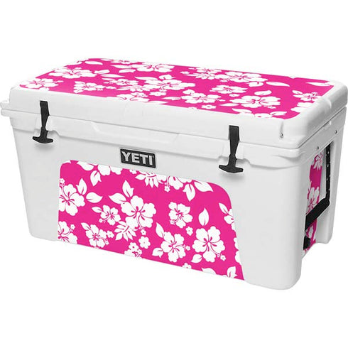 Pink and White YETI Tundra 75 Hard Cooler Skin