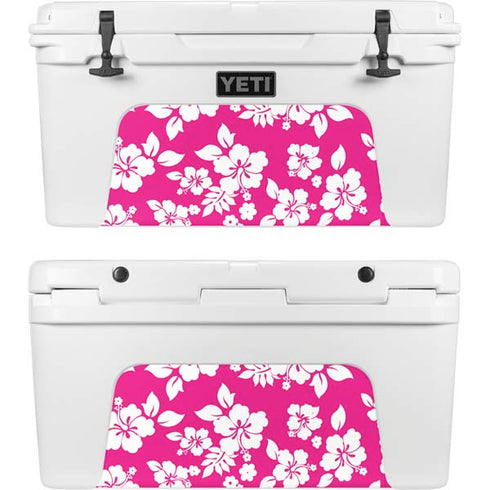 Pink and White YETI Tundra 75 Hard Cooler Skin