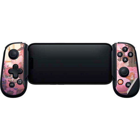 Pink Anime Witch Girls in Library with Cats by Ivy Dolamore Backbone One for iPhone Game Controller Skin