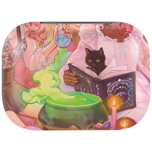 Pink Anime Witch Girls in Library with Cats by Ivy Dolamore Amazon Echo Buds Skin
