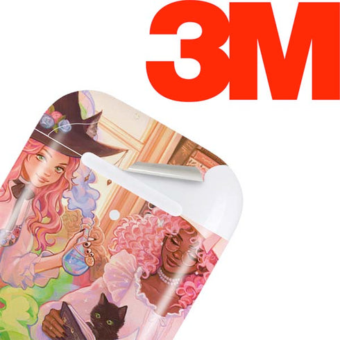 Pink Anime Witch Girls in Library with Cats by Ivy Dolamore Apple AirPods Skin
