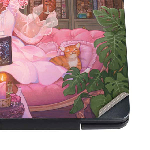 Pink Anime Witch Girls in Library with Cats by Ivy Dolamore Dell Vostro Skin