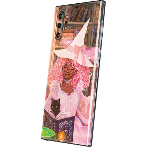 Pink Anime Witch Girls in Library with Cats by Ivy Dolamore Galaxy Note 10 Plus Skin
