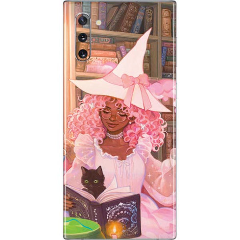Pink Anime Witch Girls in Library with Cats by Ivy Dolamore Galaxy Note 10 Skin