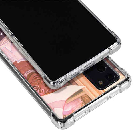 Pink Anime Witch Girls in Library with Cats by Ivy Dolamore Galaxy Note20 5G Clear Case