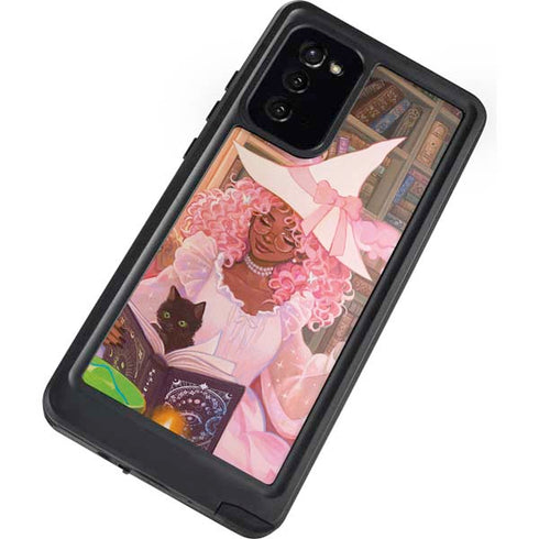 Pink Anime Witch Girls in Library with Cats by Ivy Dolamore Galaxy Note20 5G Waterproof Case