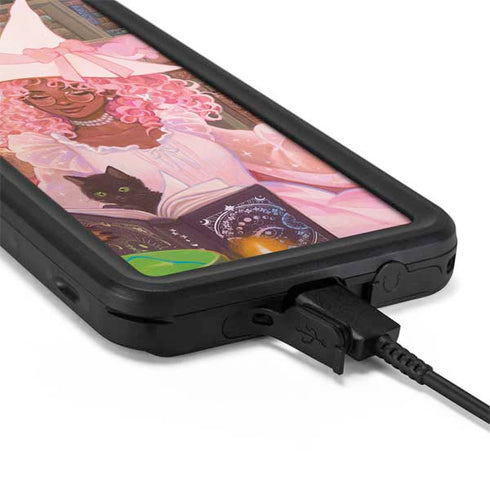 Pink Anime Witch Girls in Library with Cats by Ivy Dolamore Galaxy S20 Plus Waterproof Case