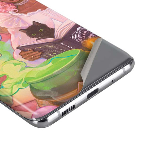 Pink Anime Witch Girls in Library with Cats by Ivy Dolamore Galaxy S20 Ultra 5G Skin