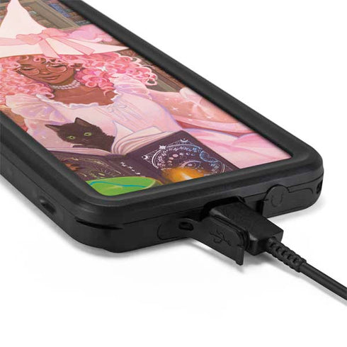 Pink Anime Witch Girls in Library with Cats by Ivy Dolamore Galaxy S20 Waterproof Case