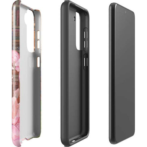 Pink Anime Witch Girls in Library with Cats by Ivy Dolamore Galaxy S21 Plus 5G Pro Case