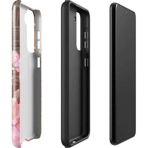 Pink Anime Witch Girls in Library with Cats by Ivy Dolamore Galaxy S22 Plus Pro Case
