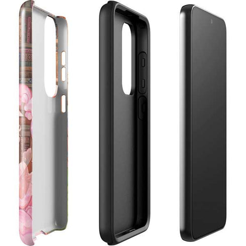 Pink Anime Witch Girls in Library with Cats by Ivy Dolamore Galaxy S23 Plus Pro Case