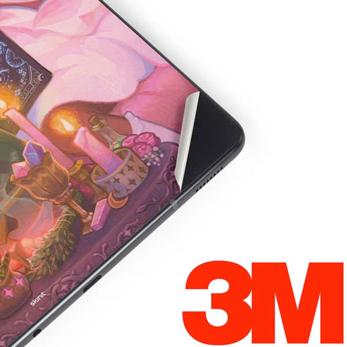 Pink Anime Witch Girls in Library with Cats by Ivy Dolamore Samsung Galaxy Tab Skin